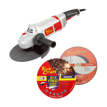 Tork Craft Angle Grinder TCAG0230 + Combo 160 5+1 230mm Cutting Disc - image 01