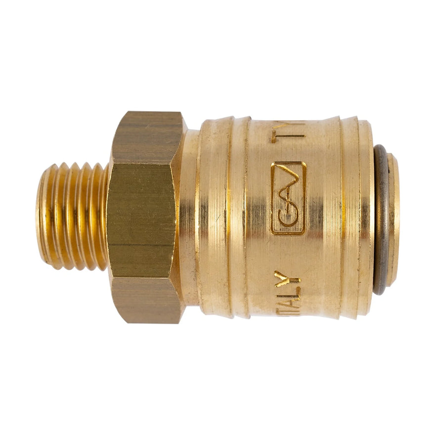 GAV Brass Male Quick Coupler 1/4'M German - image 01