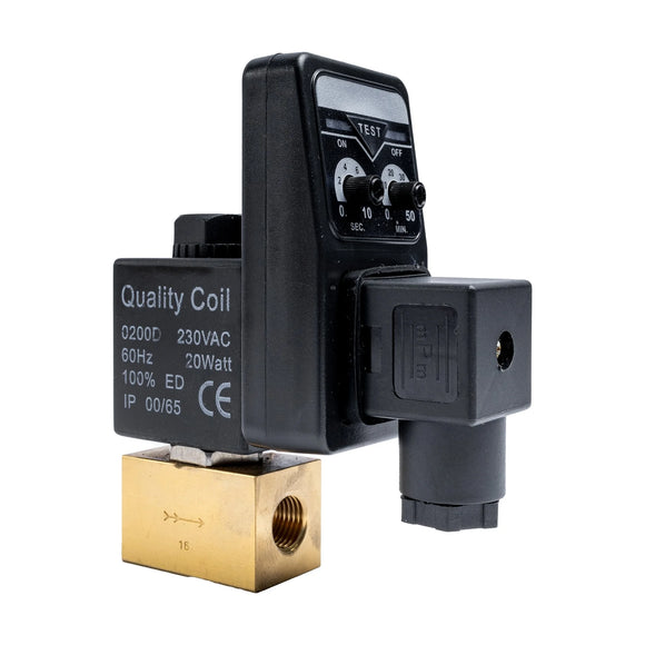 AirCraft Compressor Auto Drain Valve Solenoid 1/4' 220V Brass - image 01