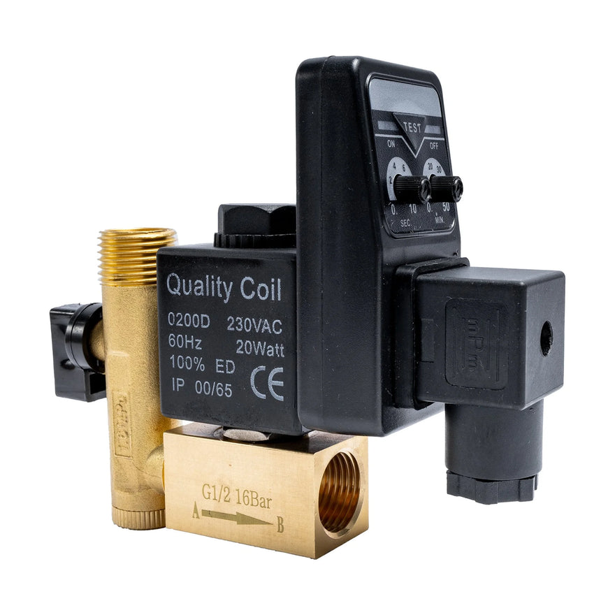 AirCraft Compressor Auto Drain Valve Solenoid 1/2' 220V Brass - image 01