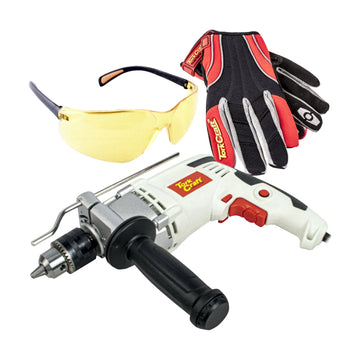 Tork Craft Imp. Drill 13mm TCId0850 + Safety Eyewear B5173 + Gl22 Mechanics Glove - image 01