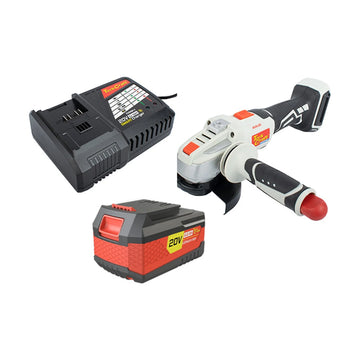 Tork Craft Angle Grinder Brushless AG115b 20v 115mm 4Ah Battery Pack Smart Charger - image 01
