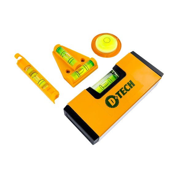 D-Tech Level Kit 4 Piece Line/Round/T - Type/Mini Level with Storage Case - image 01