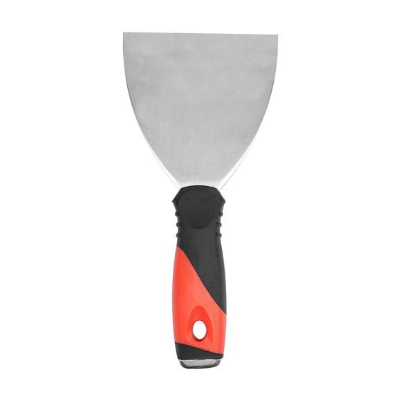 Tork Craft Putty Knife 100mm Stainless Steel Blade Soft Grip Steel Cap - image 01