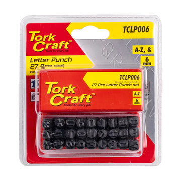 Tork Craft Letter Punch Set 6mm (a-z) Lower Case 27pc Black Finish - image 01