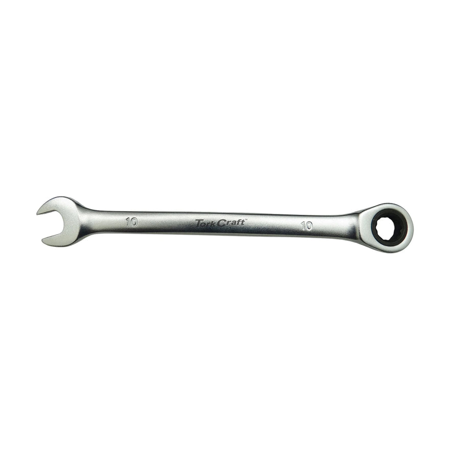 Tork Craft Combination Ratchet Wrench 10mm Fixed Head Spanner - image 01