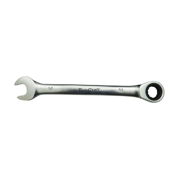 Tork Craft Combination Ratchet Wrench 14mm Fixed Head Spanner - image 01