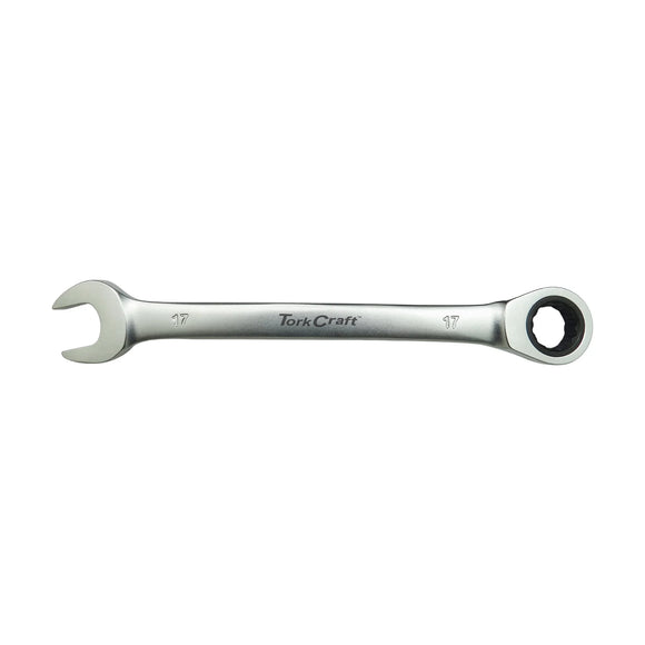 Tork Craft Combination Ratchet Wrench 17mm Fixed Head Spanner - image 01