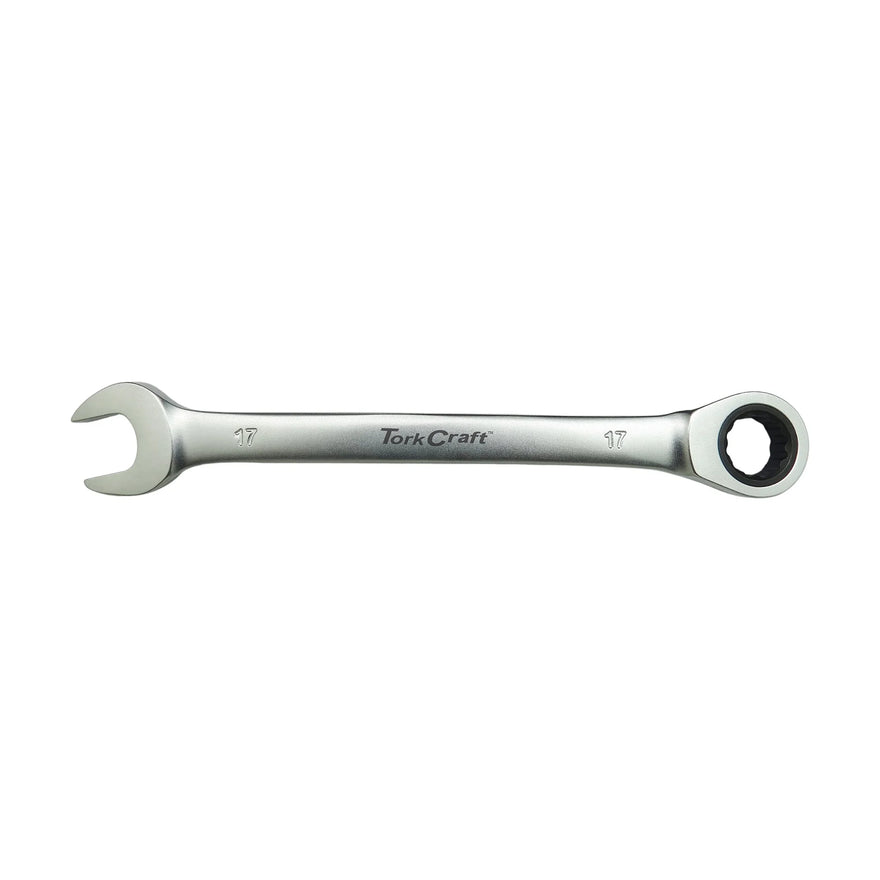 Tork Craft Combination Ratchet Wrench 17mm Fixed Head Spanner - image 01