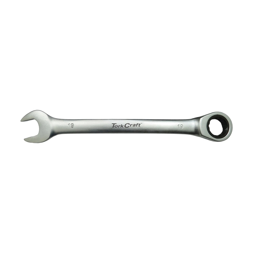 Tork Craft Combination Ratchet Wrench 19mm Fixed Head Spanner - image 01