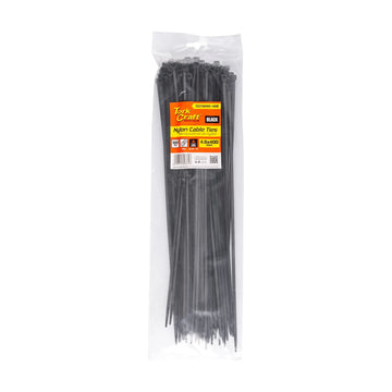 Tork Craft Nylon Cable Ties 4.8mm X 400mm Black 100pc - image 01
