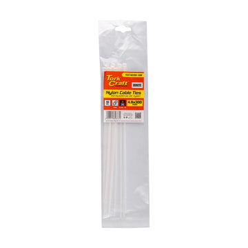 Tork Craft Nylon Cable Ties 4.8mm X 300mm White 10pc - image 01