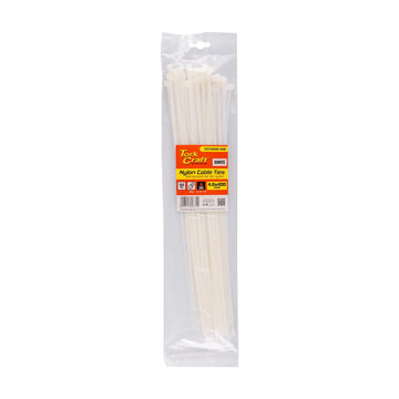 Tork Craft Nylon Cable Ties 4.8mm X 400mm White 50pc - image 01