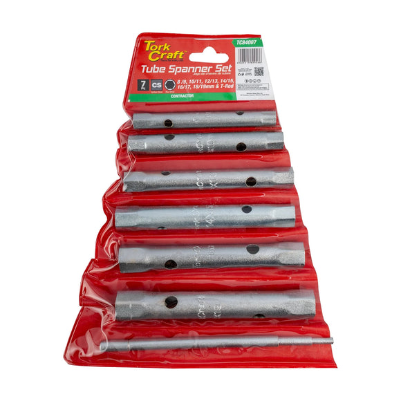 Tork Craft Tube Socket Set 8 9 10 11 12 13 14 15 16 17 18 19mm & T-Rod - image 01