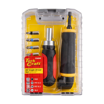 Tork Craft Angle Drive 1/4' MF W/Ratchet Driver 6pc Bits - image 01
