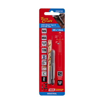 Tork Craft Tap HSS 6x1.0 & Drill 5.0mm 2pc Set - image 01
