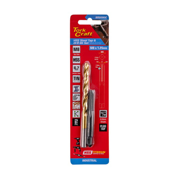 Tork Craft Tap HSS 8x1.25 & Drill 6.7mm 2pc Set - image 01