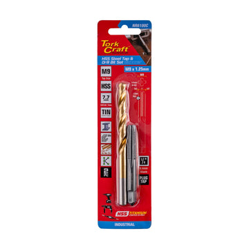 Tork Craft Tap HSS 9x1.25 & Drill 7.7mm 2pc Set - image 01