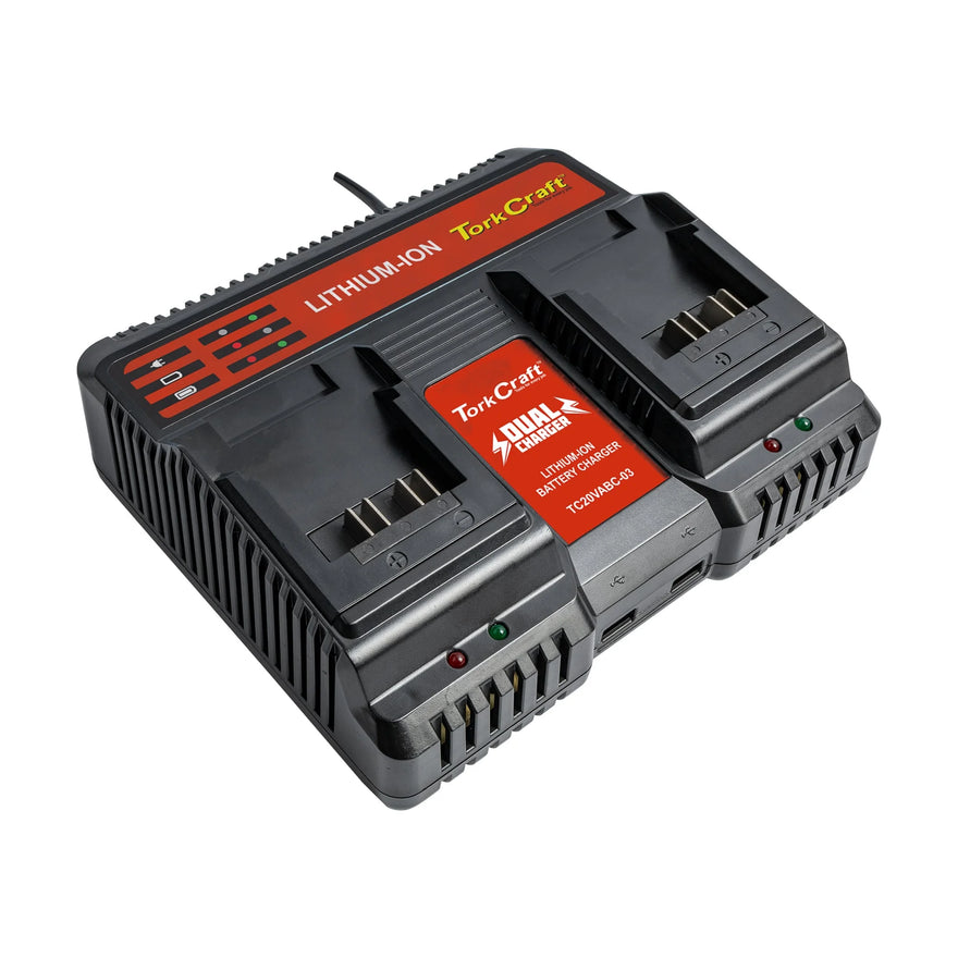 Tork Craft Battery Charger 20v 4.5a Dual Port 220v - image 01