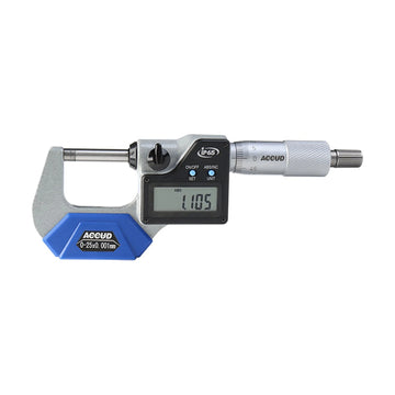 Accud Digital Outside Micrometer 25mm 0.002mm Accuracy Ip65. 0.001mm Resolution - image 01