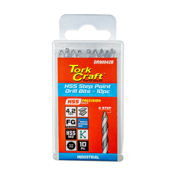 Tork Craft Drill Bit Precision-max Step Point 4.2mm HSS 10 Pack - image 01