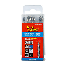 Tork Craft Drill Bit Precision-max Step Point 4.5mm HSS 10 Pack - image 01