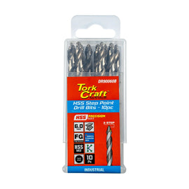 Tork Craft Drill Bit Precision-max Step Point 6.0mm HSS 10 Pack - image 01