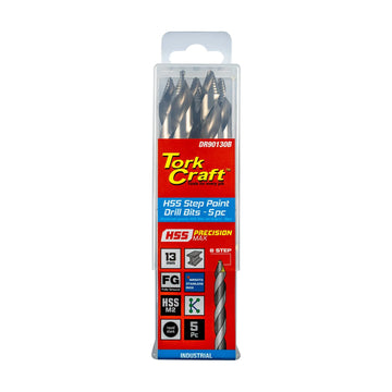 Tork Craft Drill Bit Precision-max Step Point 13.0mm HSS Dril 5 Pack - image 01