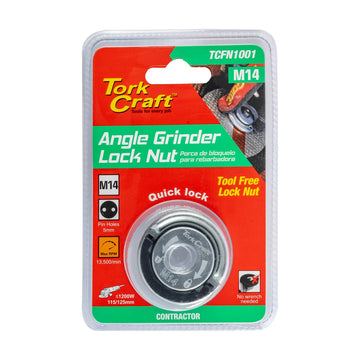 Tork Craft Flange Lock Nut M14 Tool Less Finger Tab Angle Grinder - image 01