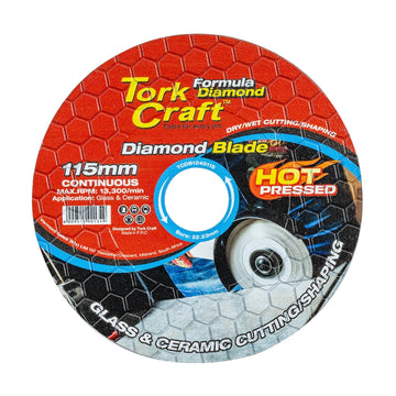 Tork Craft Diamond Blade 115mm Honeycomb Glass & Tile Hot Pressed Industrial - image 01