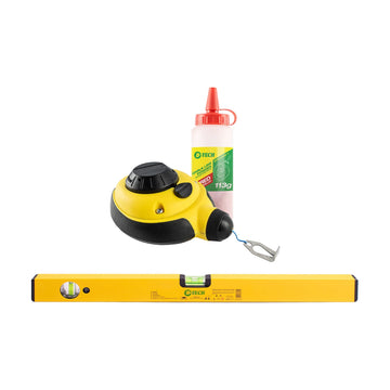 D-Tech Spirit Level 600mm & 30m Chalk Line H/Duty DTSL0060B/DTCL030 - image 01