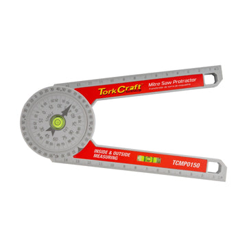 Tork Craft Mitre Saw Level Protractor 150mm 360 Deg. - image 01