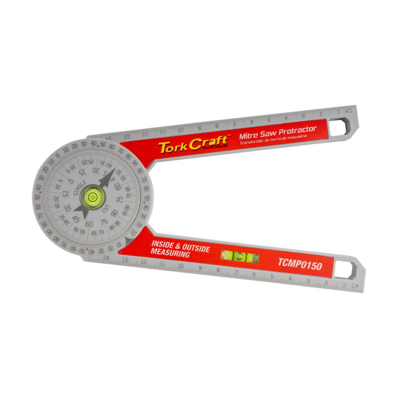 Tork Craft Mitre Saw Level Protractor 150mm 360 Deg. - image 01