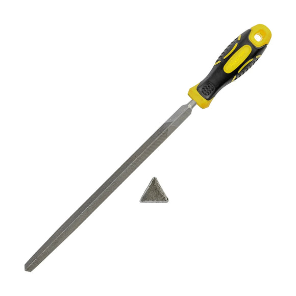 Tork Craft Steel File Triangle 200mm 2nd Cut - image 01