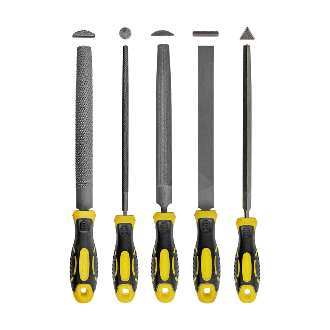 Tork Craft File Set 5pc Flat/Round/tri-angle/half Round/half Round Rasp - image 01