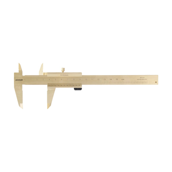 Accud Vernier Caliper 150mm 0.05mm Accuracy 0.05mm Graduation Copper Non-Magnetic - image 01