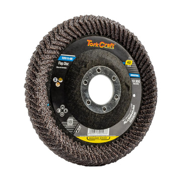 Tork Craft Flap Disc Round Edge A/O 115mm 40 Grit Flat - image 01