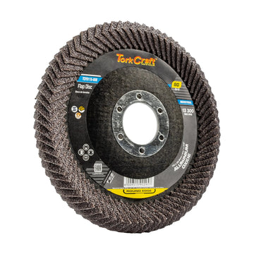 Tork Craft Flap Disc Round Edge A/O 115mm 80 Grit Flat - image 01