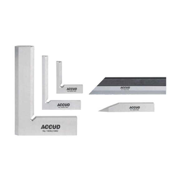 Accud 5-Piece Square Set - 3-Piece Square 1-Piece Scriber 1-Piece Straight Edge 100mm - image 01