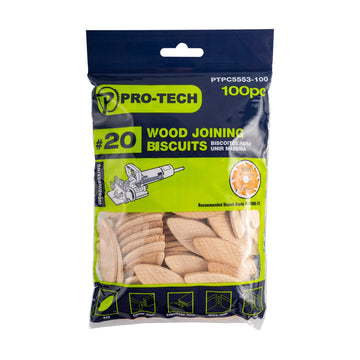 Pro-Tech Wood Joining Biscuits #20 – 100 Pack - image 01