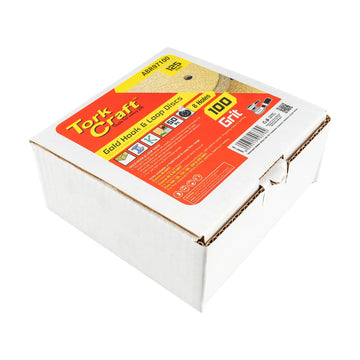 Tork Craft Gold Disc 100 Grit 125mm X 8 Holes Hook And Loop 50 pieces - image 01