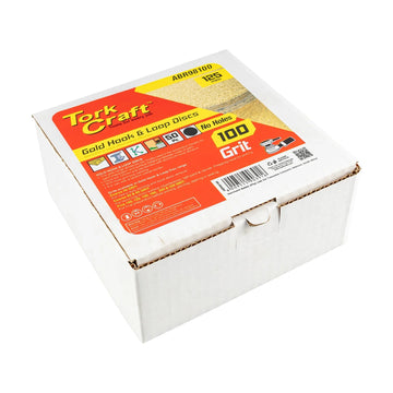Tork Craft Gold Disc 100 Grit 125mm Without Hole Hook And Loop 50 pieces - image 01