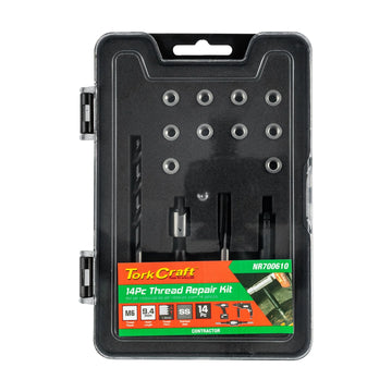 Tork Craft Thread Repair Kit 14pc M6 X 1.0 X 9.4mm Flange Insert - image 01
