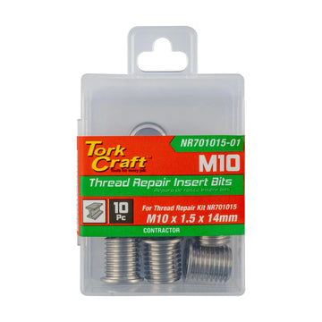Tork Craft Replacement Insert 10pc M10 X 1.5 X 14mm Stainless Steel For Nr701015 - image 01