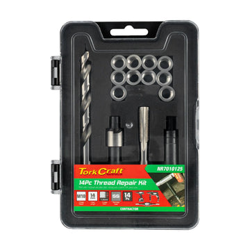 Tork Craft Thread Repair Kit 14pc M10 X 1.25 X 14mm Flange Insert - image 01