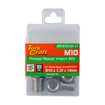 Tork Craft Replacement Insert 10pc M10 X 1.25 X 14mm Stainless Steel For Nr7010125 - image 01