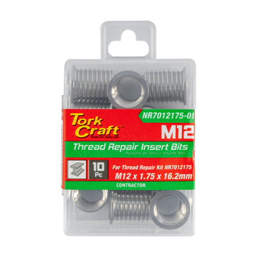 Tork Craft Replacement Insert 10pc M12 X 1.75 X 16.2mm Stainless Steel For Nr7012175 - image 01