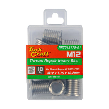 Tork Craft Replacement Insert 10pc M12 X 1.5 X 9.2mm Stainless Steel For Nr701215 - image 01