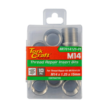 Tork Craft Replacement Insert 10pc M14 X 1.25 X 15mm Stainless Steel For Nr7014125 - image 01