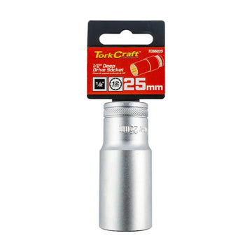 Tork Craft Socket 25mm 1/2' Dr Deep Socket CRV 12 Point - image 01